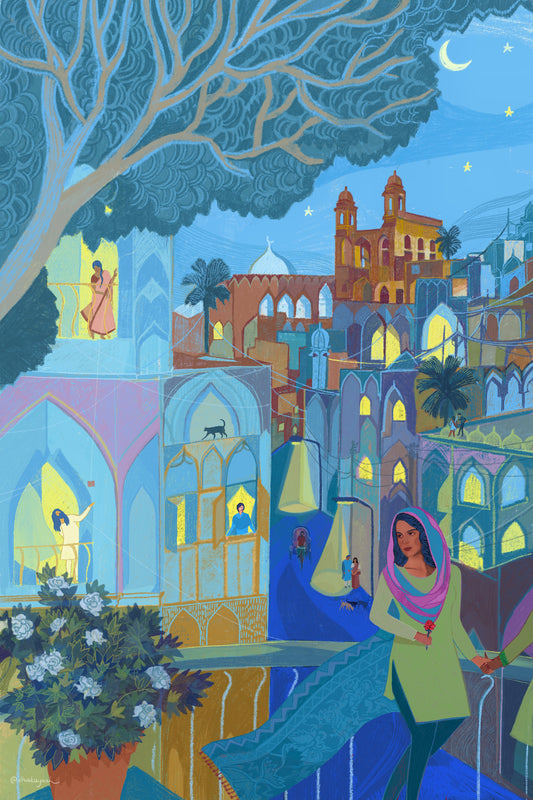 Silent Moon Rises Over Old Dhaka