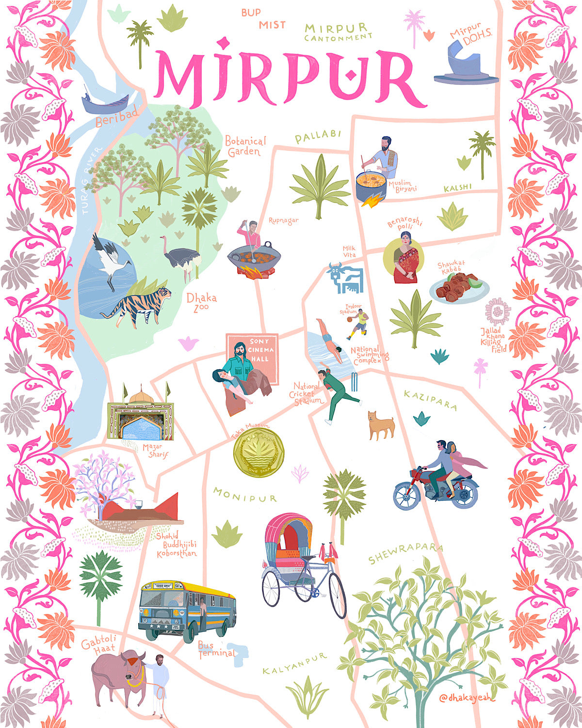 Illustrated Map Of Mirpur