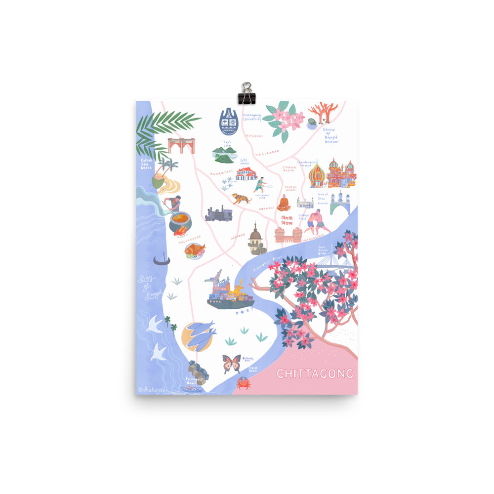 Illustrated Map of Chittagong
