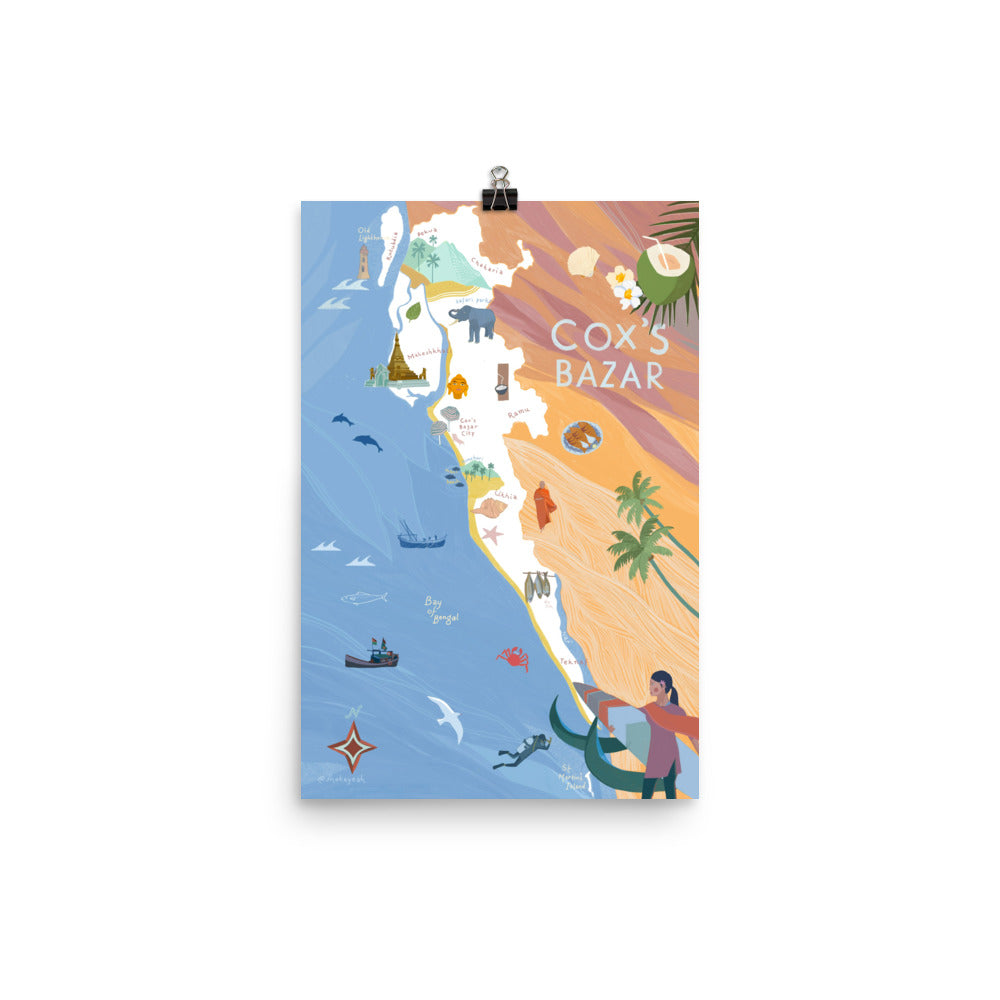 Illustrated Map of Cox’s Bazar