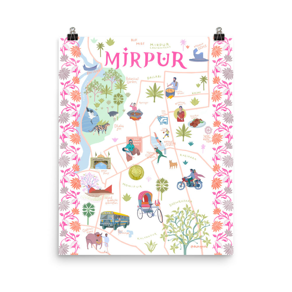 Illustrated Map Of Mirpur