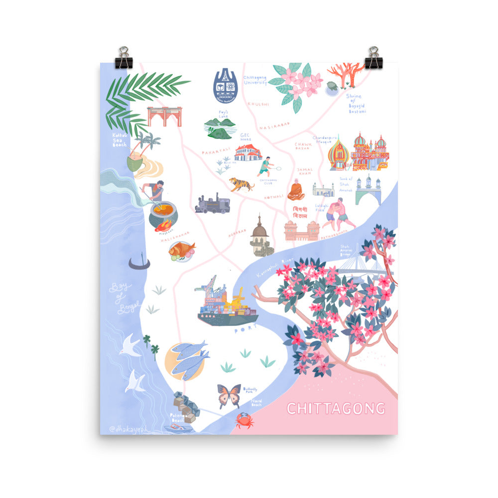 Illustrated Map of Chittagong