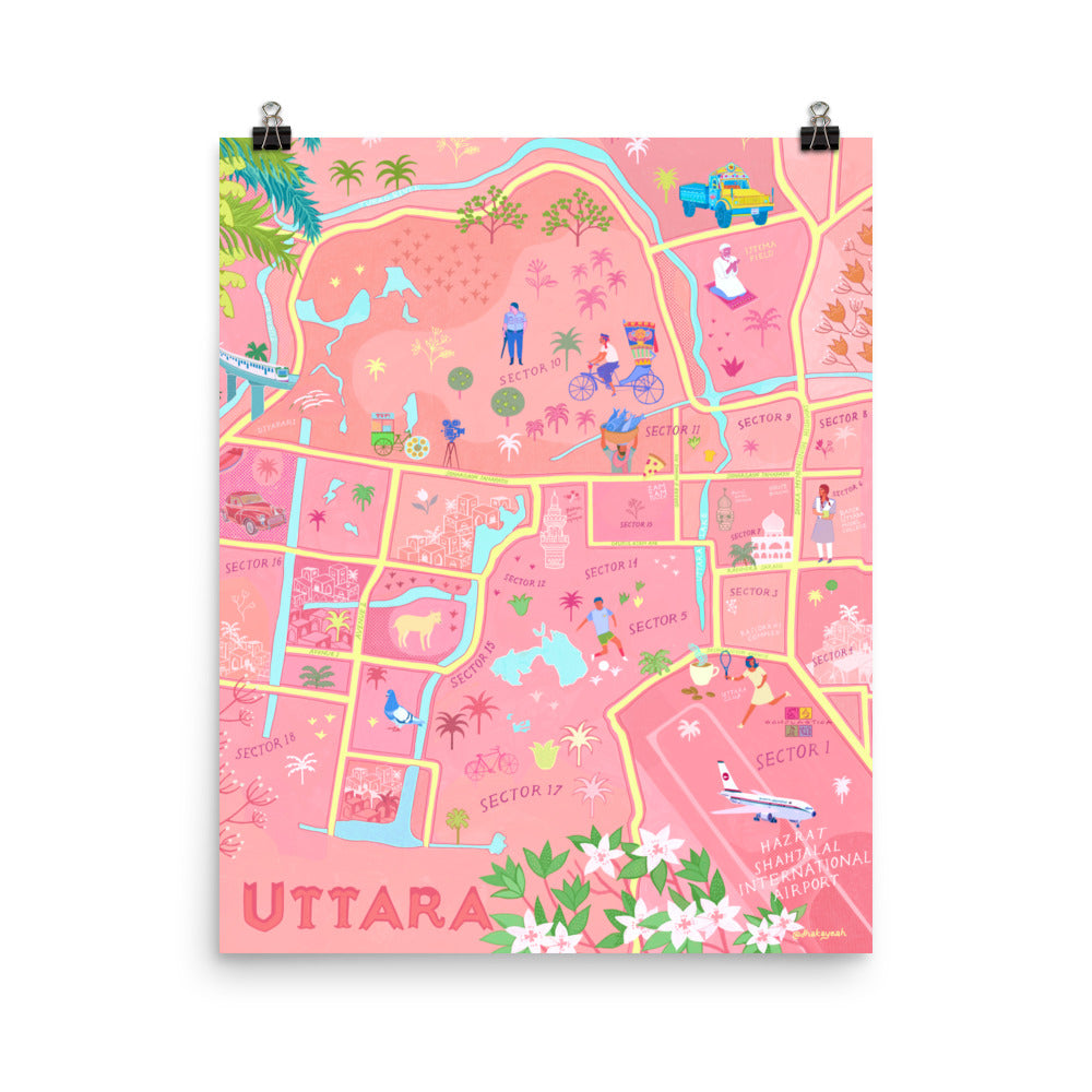 Illustrated Map of Uttara