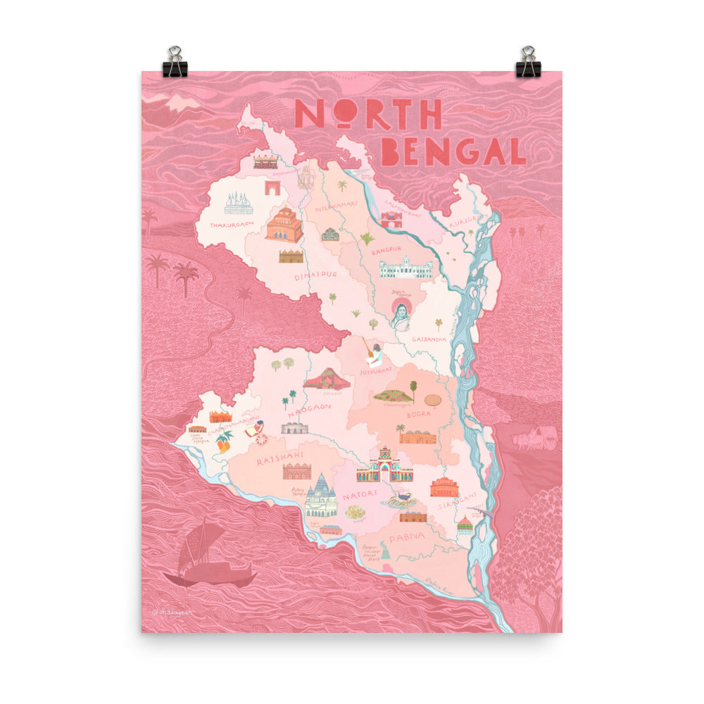 Illustrated Map of North Bengal