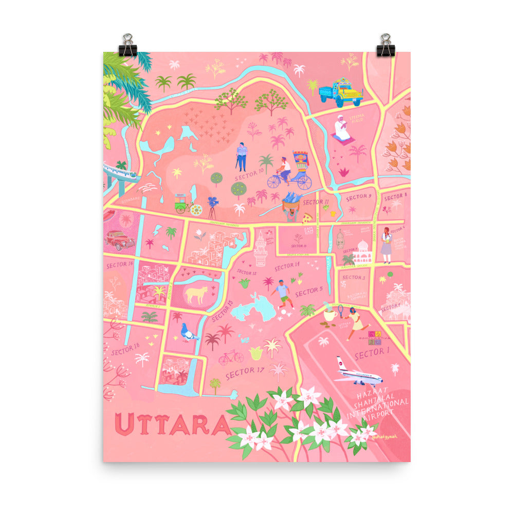 Illustrated Map of Uttara
