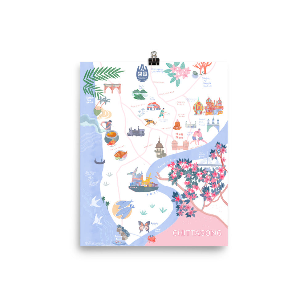 Illustrated Map of Chittagong