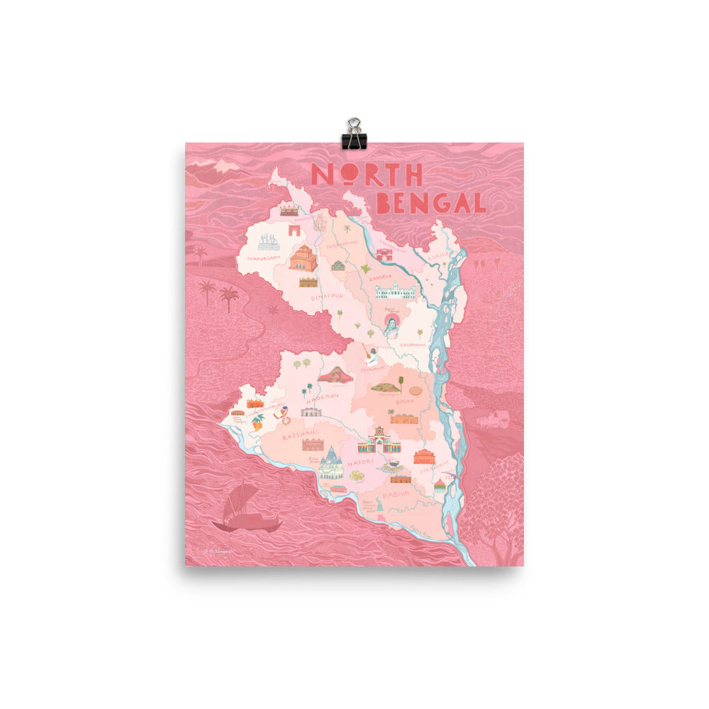 Illustrated Map of North Bengal