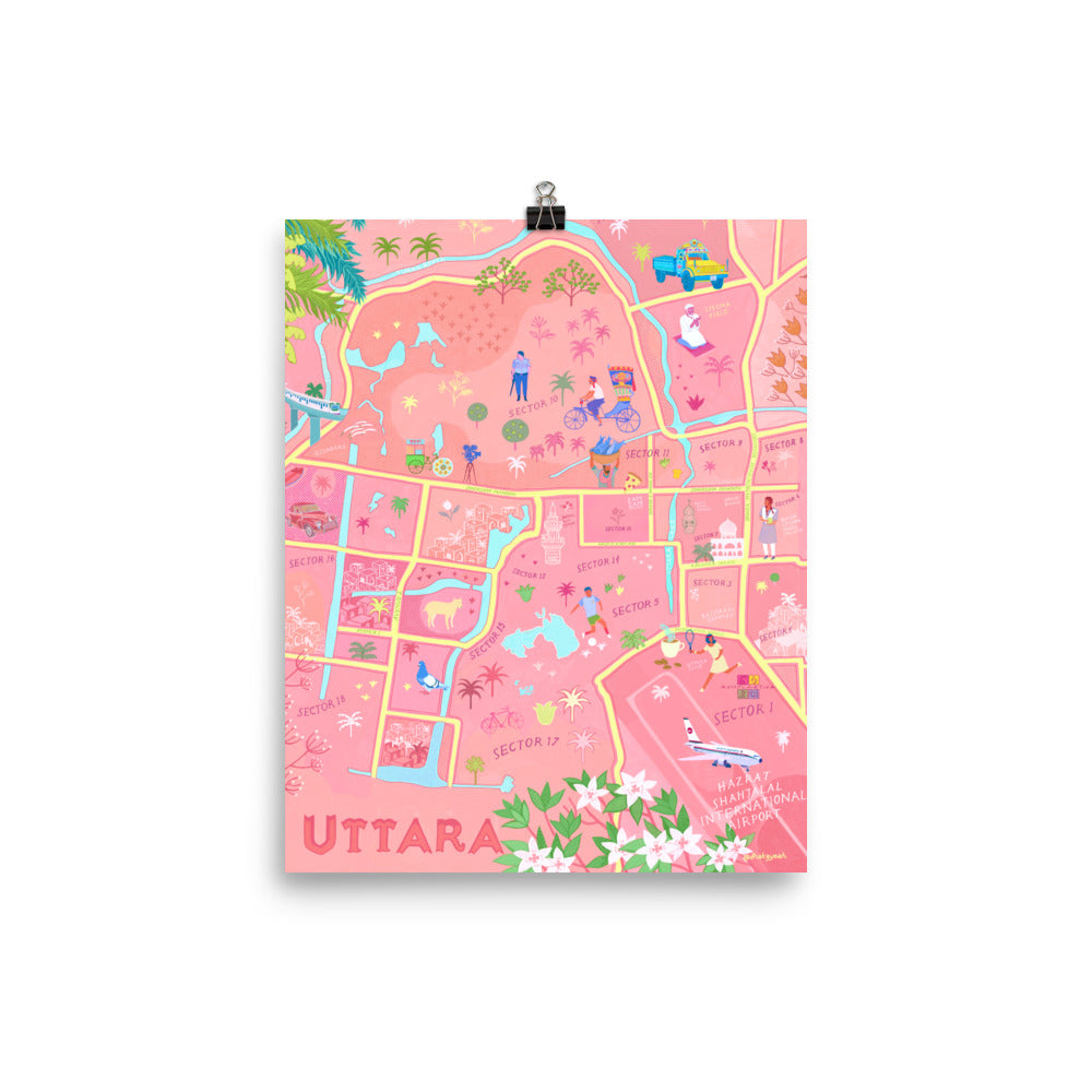 Illustrated Map of Uttara