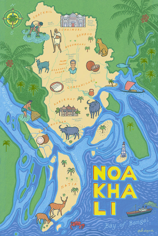 Illustrated Map of Noakhali