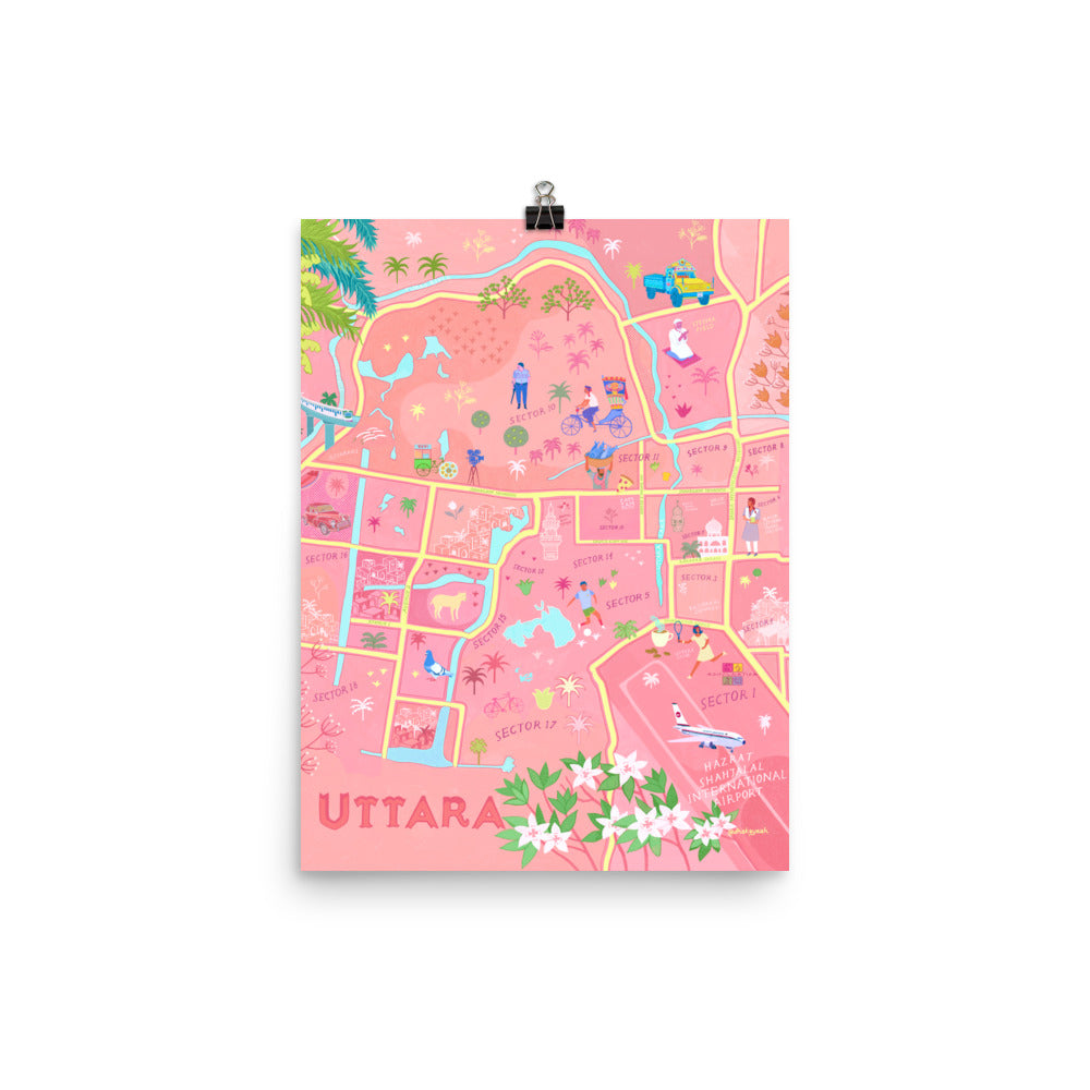 Illustrated Map of Uttara