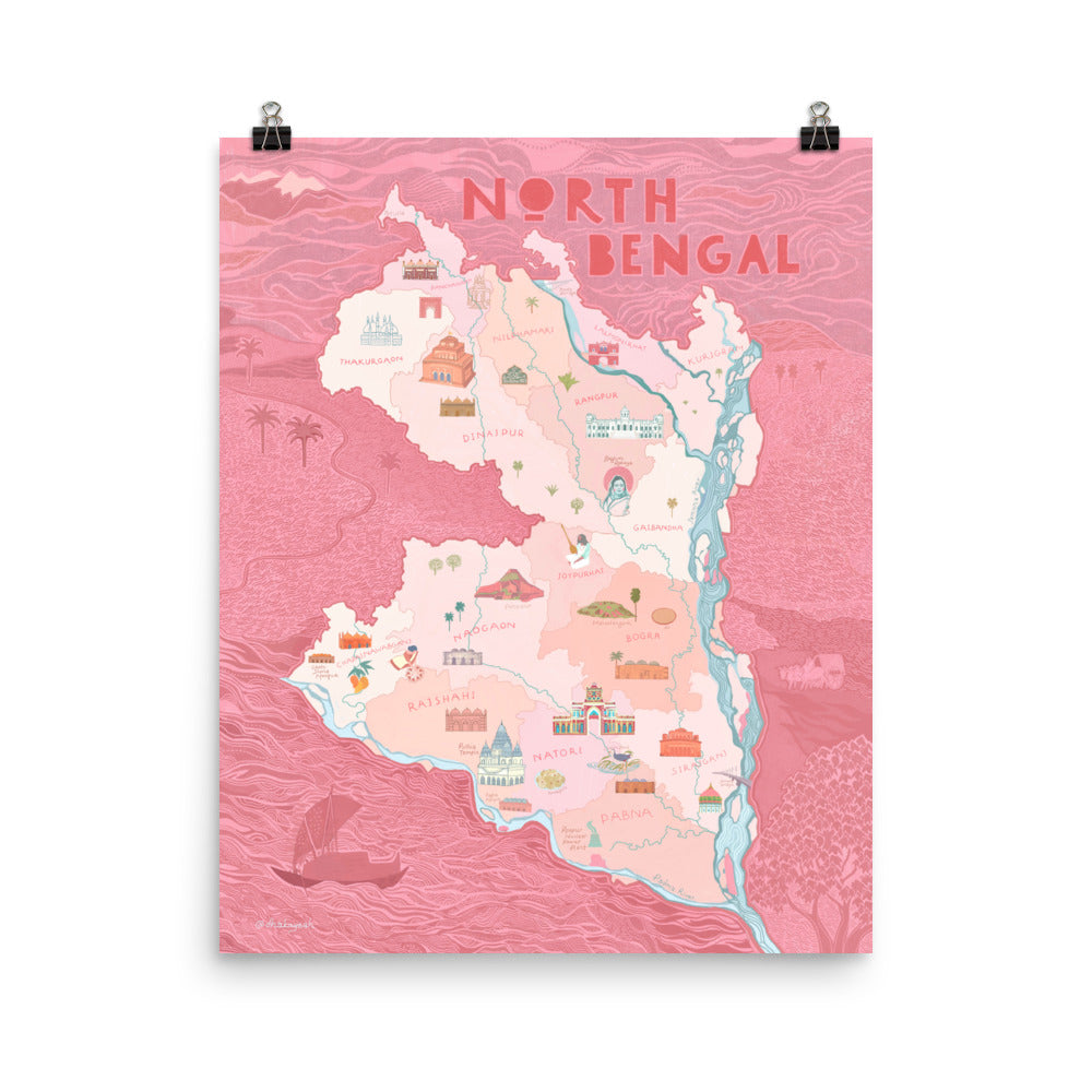 Illustrated Map of North Bengal